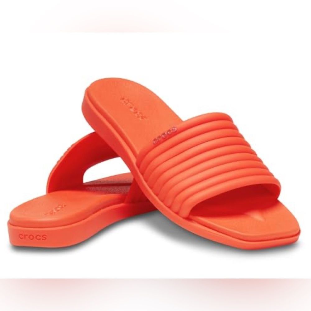 Crocs Womens Miami Slide Lava Orange size 11 New
